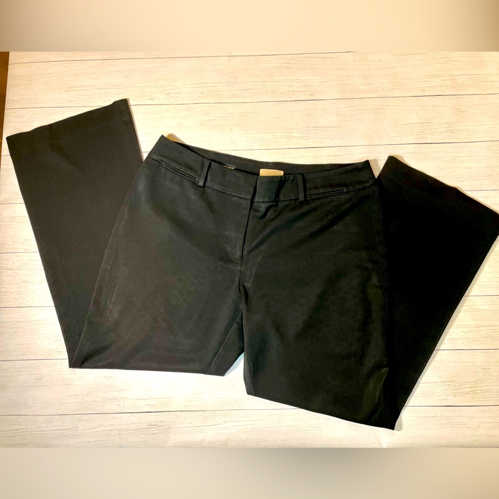 Loft Petite Size 12 Black Curvy Fit Dress Trouser